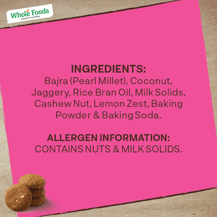 Gluten Free Bajra-Jaggery Cookies - Eggless