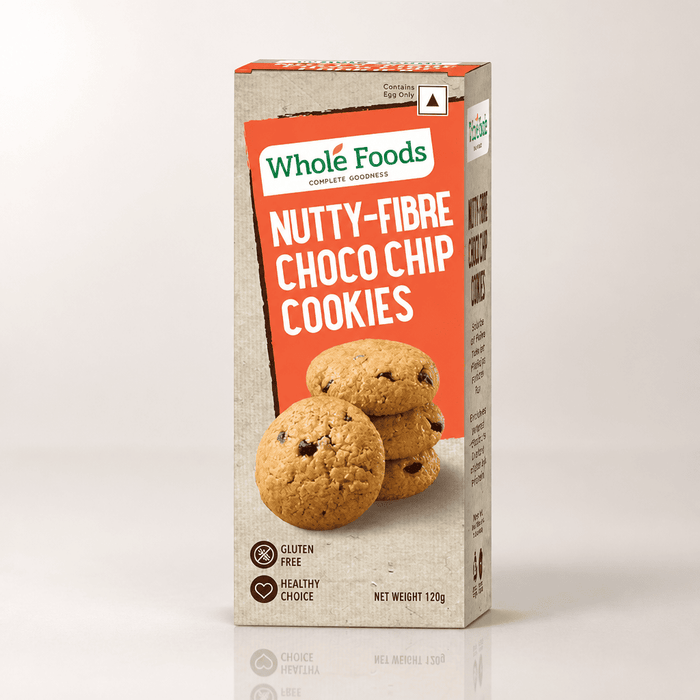 Nutty-Fibre Choco Chips Cookies