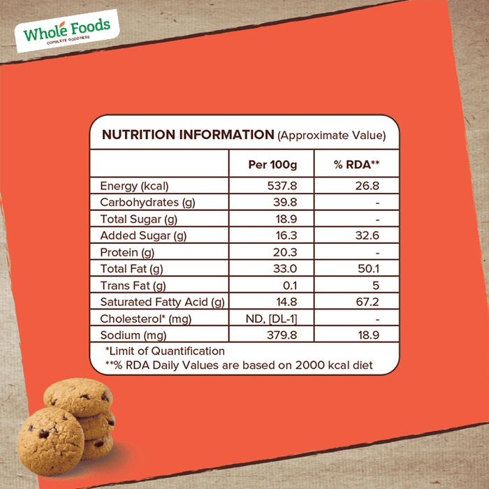 Nutty-Fibre Choco Chips Cookies