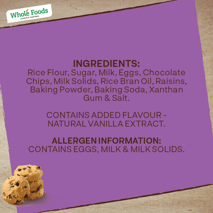Gluten Free Chocolate Chip Cookies - Contains Egg