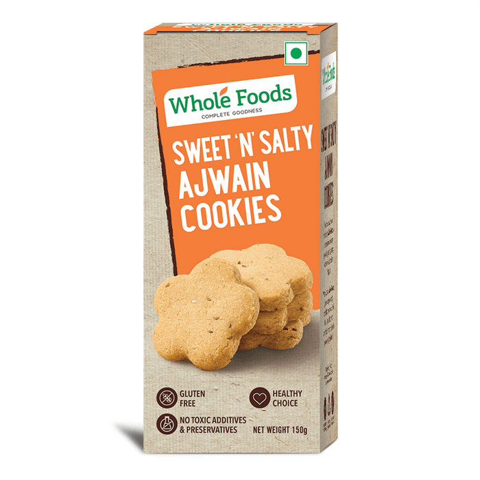 Gluten Free Sweet 'n' Salt Ajwain Cookies - Eggless